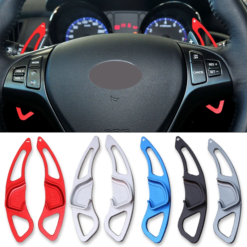 

Alloy Shifter Paddle For Hyundai Genesis Coupe 2009 2010 2011 Car Steering Wheel Shifter Paddle DSG Extension Gear Stickers