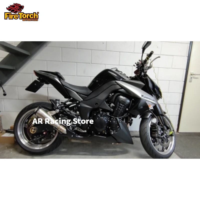 Slip On For KAWASAKI Z1000 Z 1000 SX 2010 - 2021 Motorcycle Exhaust Carbon Fiber Muffler Connect Mid Pipe Escape Moto Silencer