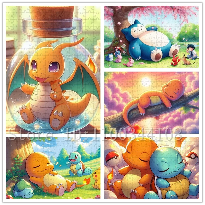 

Пазлы с героями мультфильмов «Покемон», персонаж аниме, Джолинтон Синдаил, Сквиртл, головоломки, интеллектуальные игры, игрушки для детей и взрослых