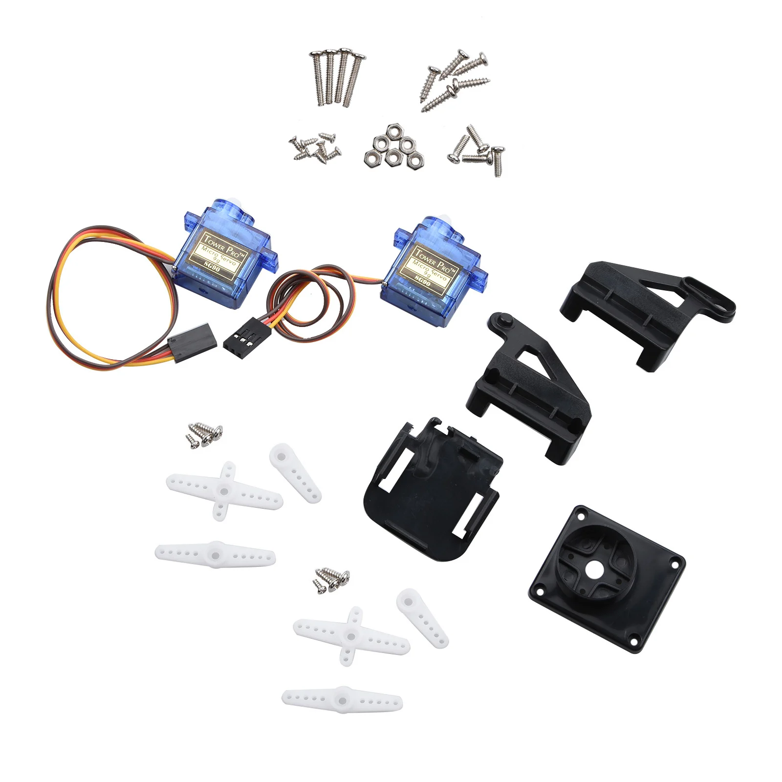 FPV Nylon Dual-Axis Servo Gimbal Platform Frame With 2 X 9g Servo With Servo Arms Kit For FPV Quadcopter Car Plane