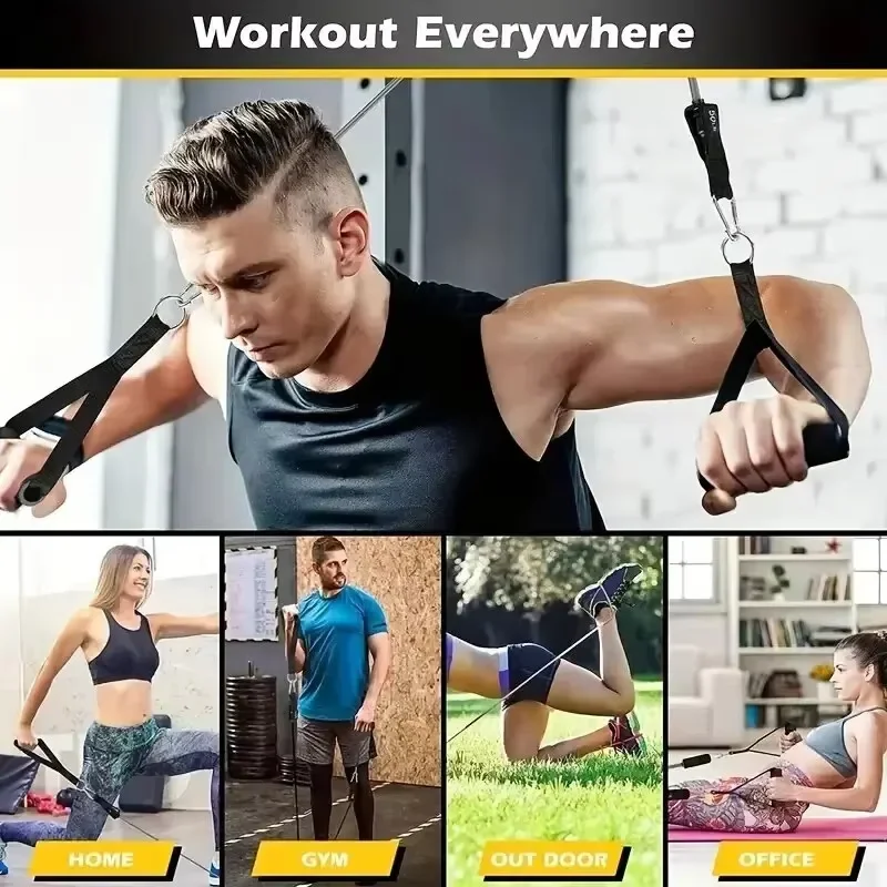 Set De 5 Bandas De Resistencia FAOKZE – Niveles De 4.5 A 22.7 Kg, Con Asas, Correas De Tobillo, Ancla De Puerta Y Bolsa De Transporte, Para Entrenamiento De Fuerza Y Pilates