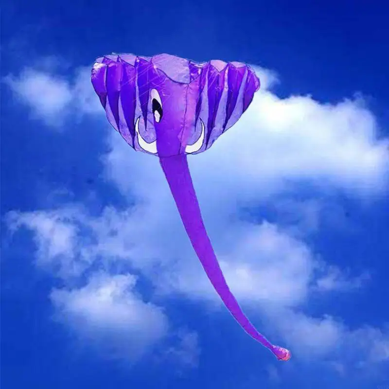 216’’ Single String Kite 3D Elephant Kite Outdoor Sport Kids Family Backyard Toy