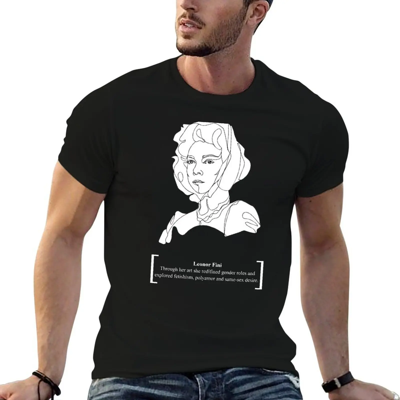 Camiseta Leonor Fini para hombre, camisetas de marca de lujo 100% algodón para hombre, camisetas estampadas suaves de algodón para hombre