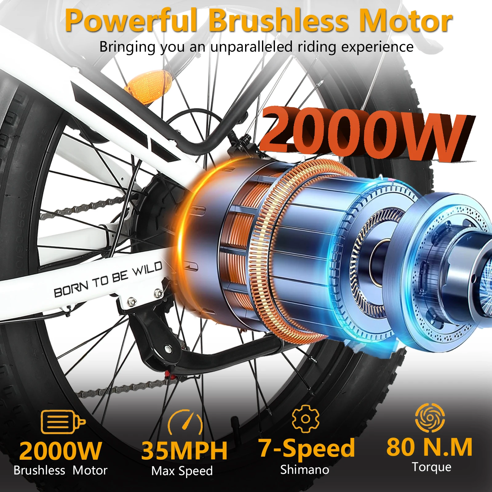 SMLRO SU9 2000W(peak3000W) Dual Motor 48V 21AH Ebike Adult Road Electric Bicycle 26*4.0 inch Off-road Fat Tire Electric Bike