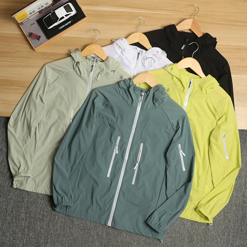 

Уличная мужская легкая летняя солнцезащитная шляпа Jaet, одежда на молнии, длинная верхняя одежда-стойка