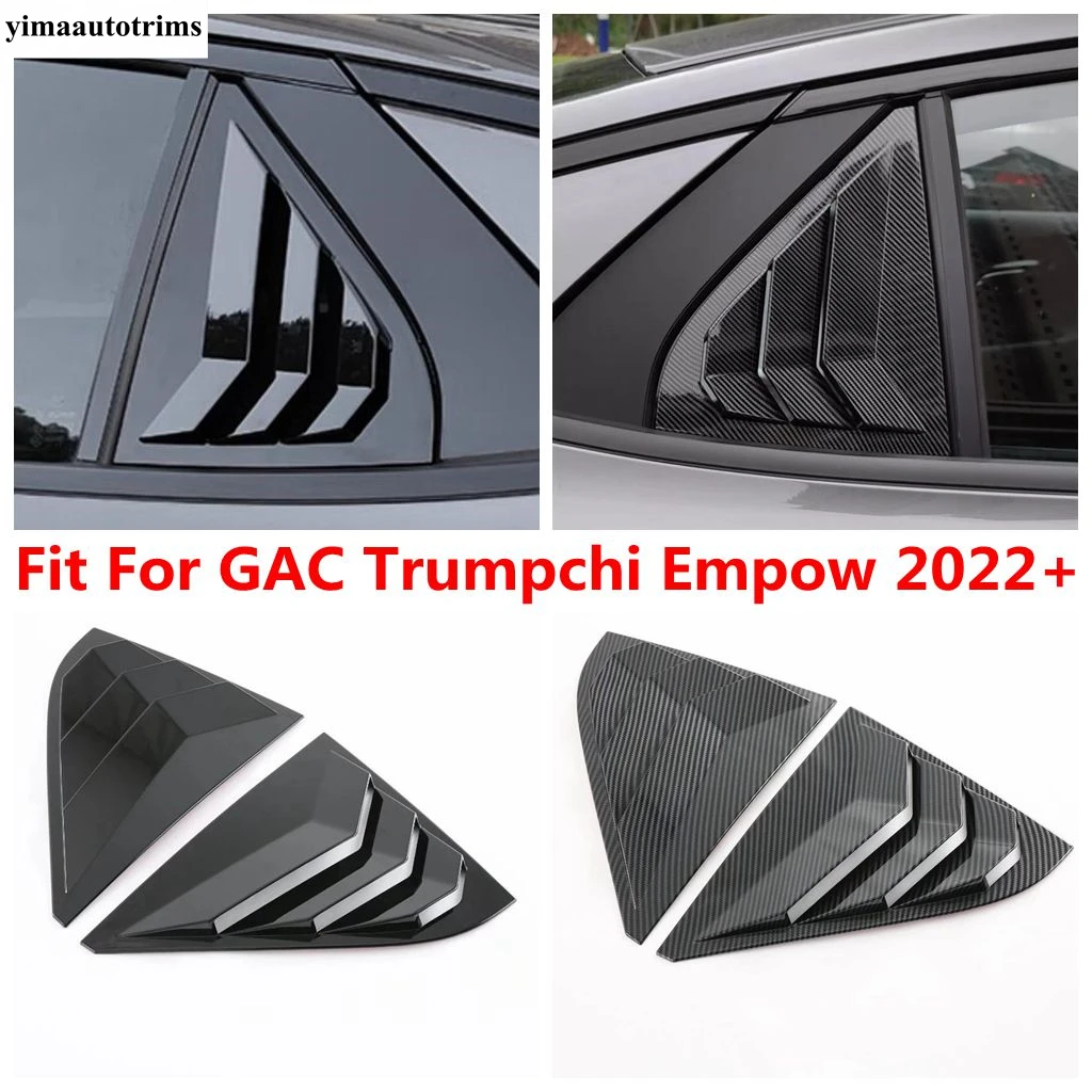 

For GAC Trumpchi Empow 2022 -2024 Black Exterior Accessories Rear Window Blinds Side Louvers Vent Shutters Panel Cover Trim 2PCS