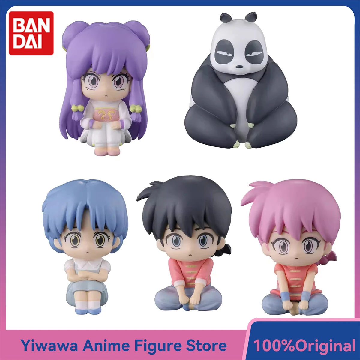 Bandai Gashapon Machibouke Serie Ranma 1/2 Saotome Ranma Genma Shampoo Tendou Akane Anime Figuren Collectible Model en Y