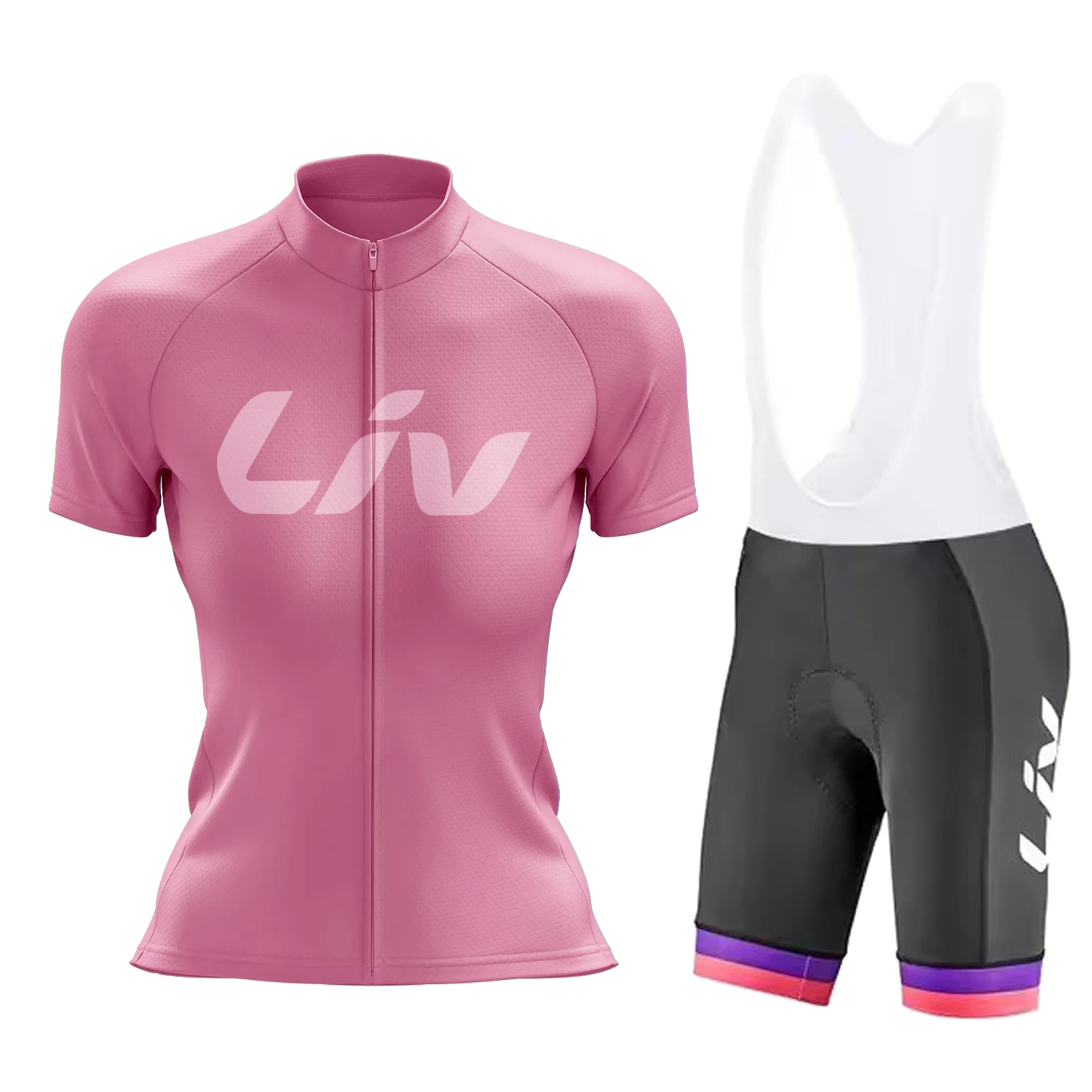 AliExpress NONE LIV summer new cycling suit set women's road cycling sports shirt moisture absorbing cycling jersey cycling bib cycling pants