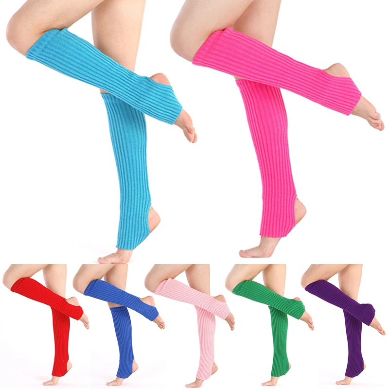 Lolita calzini lunghi donna Yoga scaldamuscoli lavorato a maglia Warm Foot Cover Winter Dance Ballet esercizio Fitness calzini all'uncinetto polsini per stivali