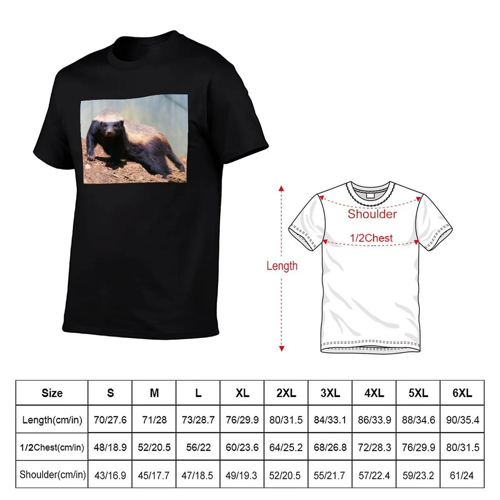 Honey Badger Stance T-Shirt summer 2026 anime t shirts mens t shirts pack