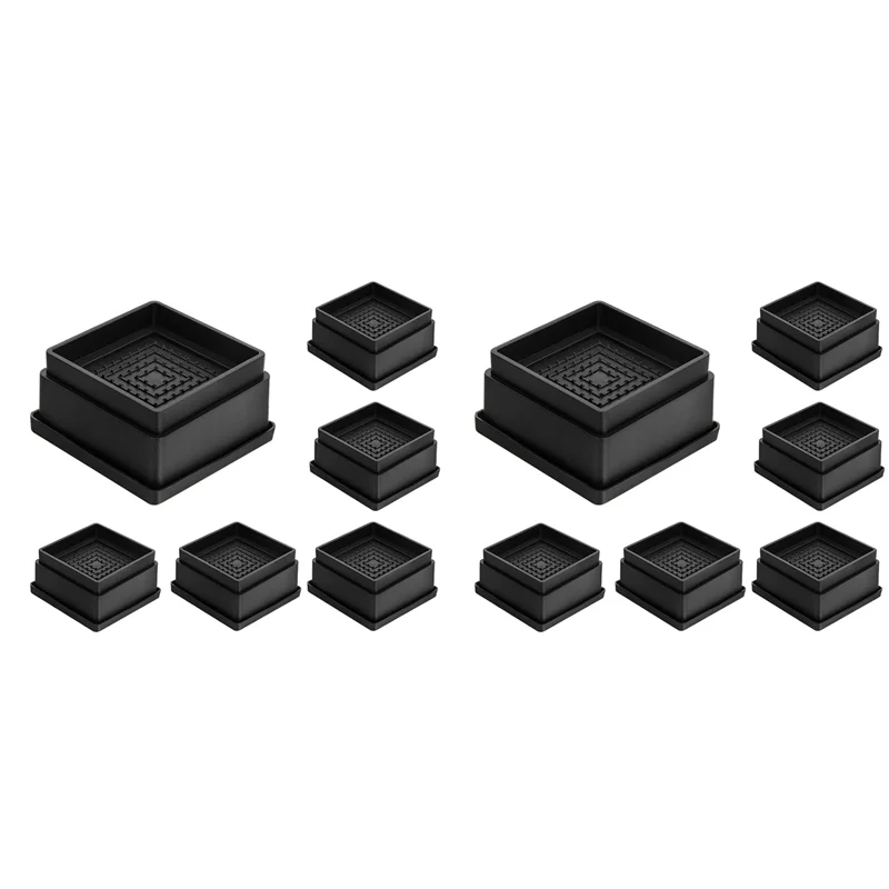 رافعات السرير مقاس 1 بوصة، 12 قطعة من أجهزة رفع أثاث السرير القابلة للتعديل، رافعات رفع السرير شديدة التحمل مع وسادة مطاطية للأريكة والسرير #1