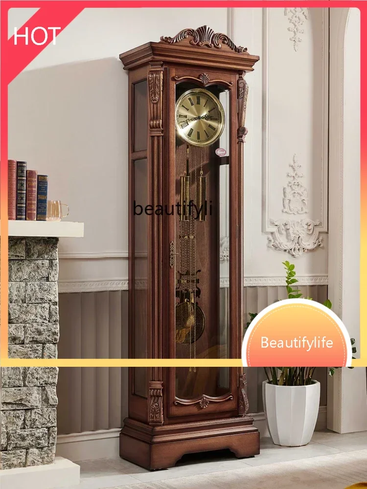 

xz1zz Механические часы от пола до потолка для гостиной Европейские часы Китайские ретро вертикальные американские часы