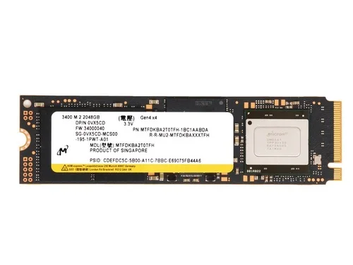 

Dell VX5CD Micron MTFDKBA2T0TFH-1BC1AABDA Solid State Drive - 2 TB - TLC Nand - PCIe Gen4 x4 - NVMe - M2 2280 - - Used-Like New