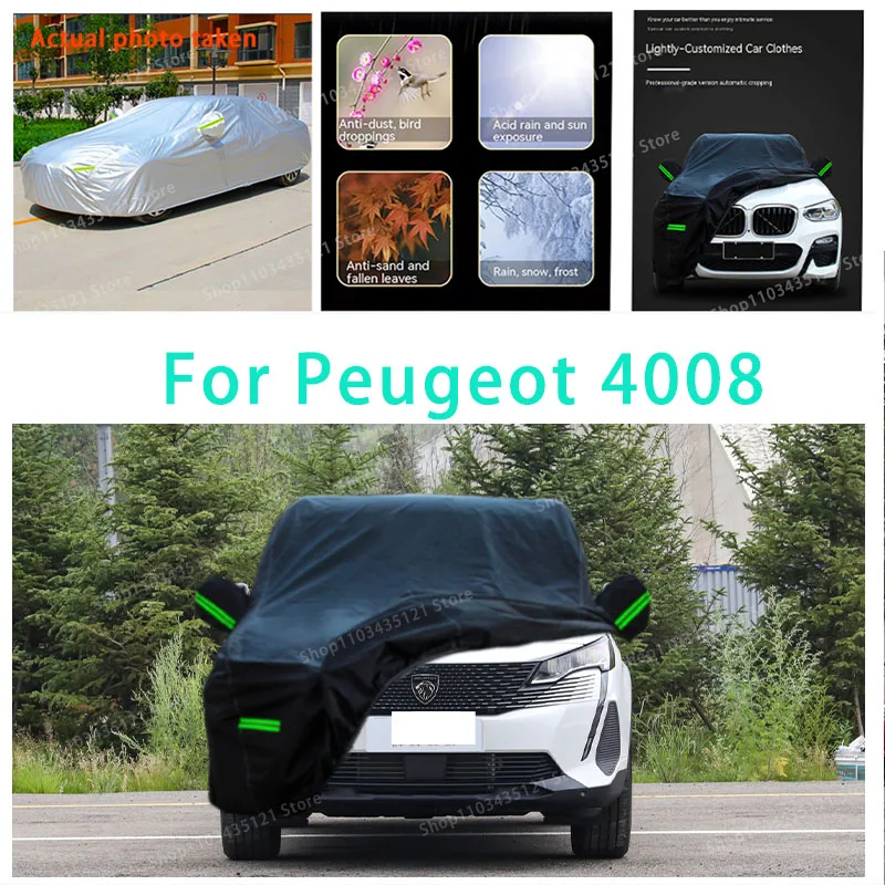 Per Peugeot 4008 protezione carrozzeria auto, anti neve, vernice antipelatura, pioggia, acqua, polvere, protezione solare, abbigliamento auto