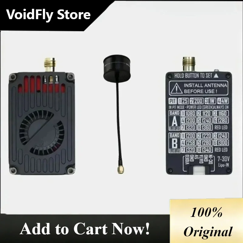 VoidFly Original 1.3GHz 4W VTX with SMA Omni-directional Antenna Support IRC Tramp Protocol Video Transmitter for FPV Long Range