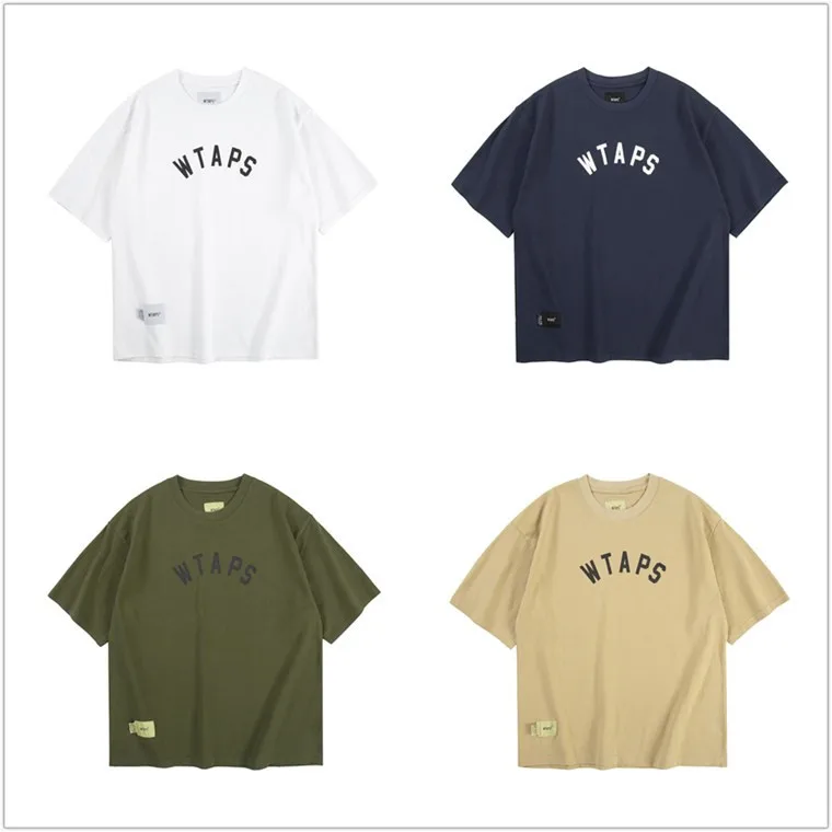 

2024 WTAPS casual limited edition letter printed round neck casual heavyweight men women short sleeved T-shirt TX1031