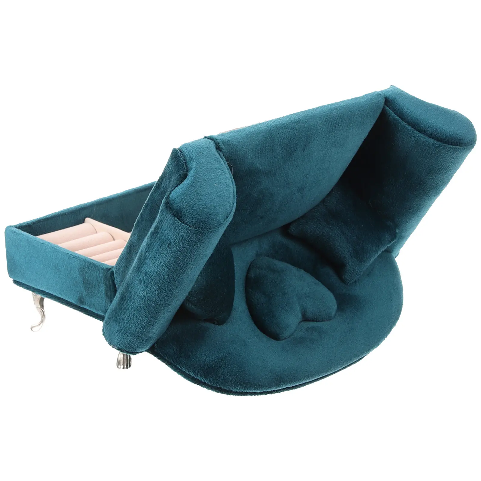 

Шкатулка-органайзер для украшений в форме дивана: для колец, ожерелий, серег. Портативная, легкая, удобная для путешествий, элегантная, для домашнего декора и хранения.