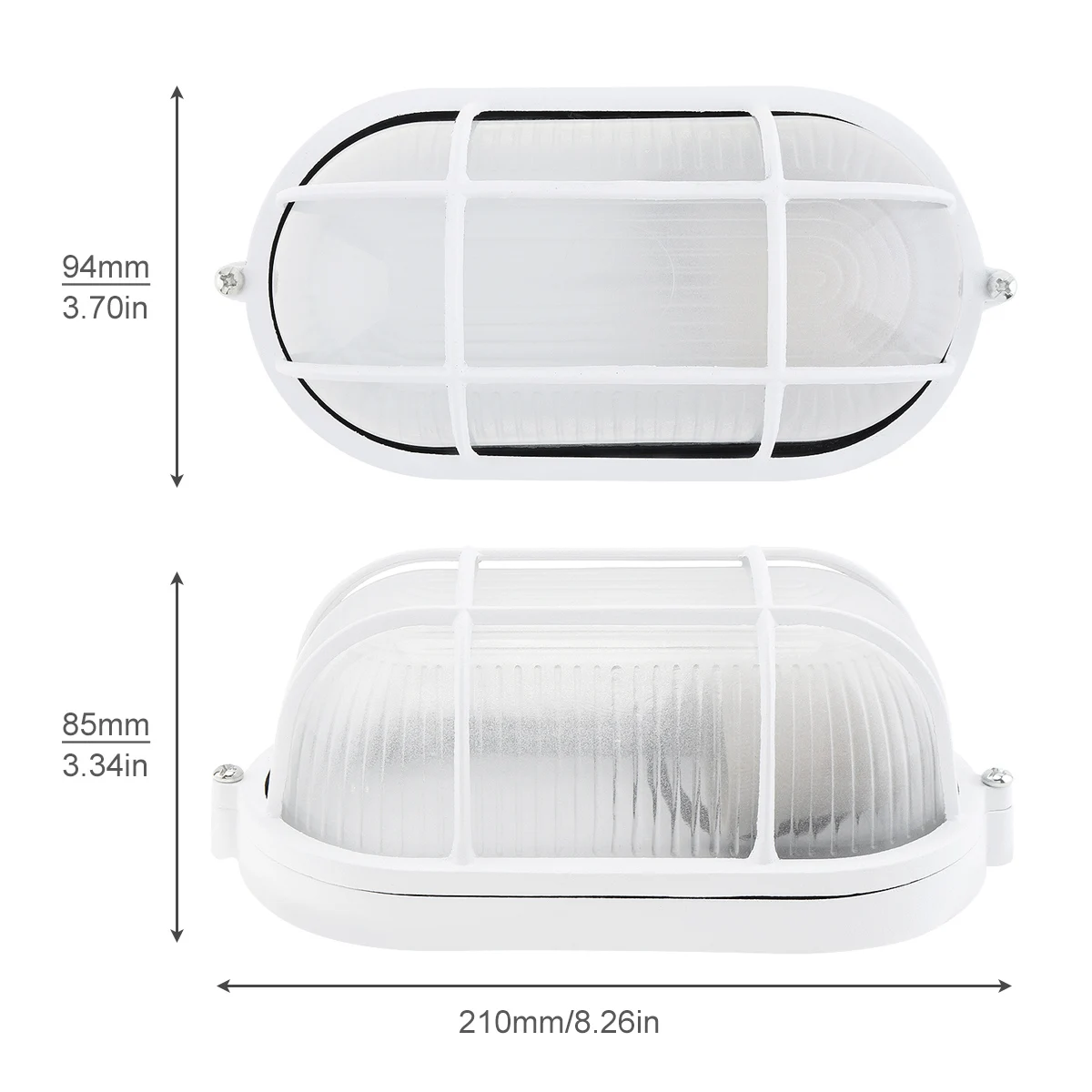 Luz de pared de humedad para exteriores, mampara náuticos de accesorios de iluminación para exterior/sala de Sauna/almacén con sombra de vidrio esmerilado, E27