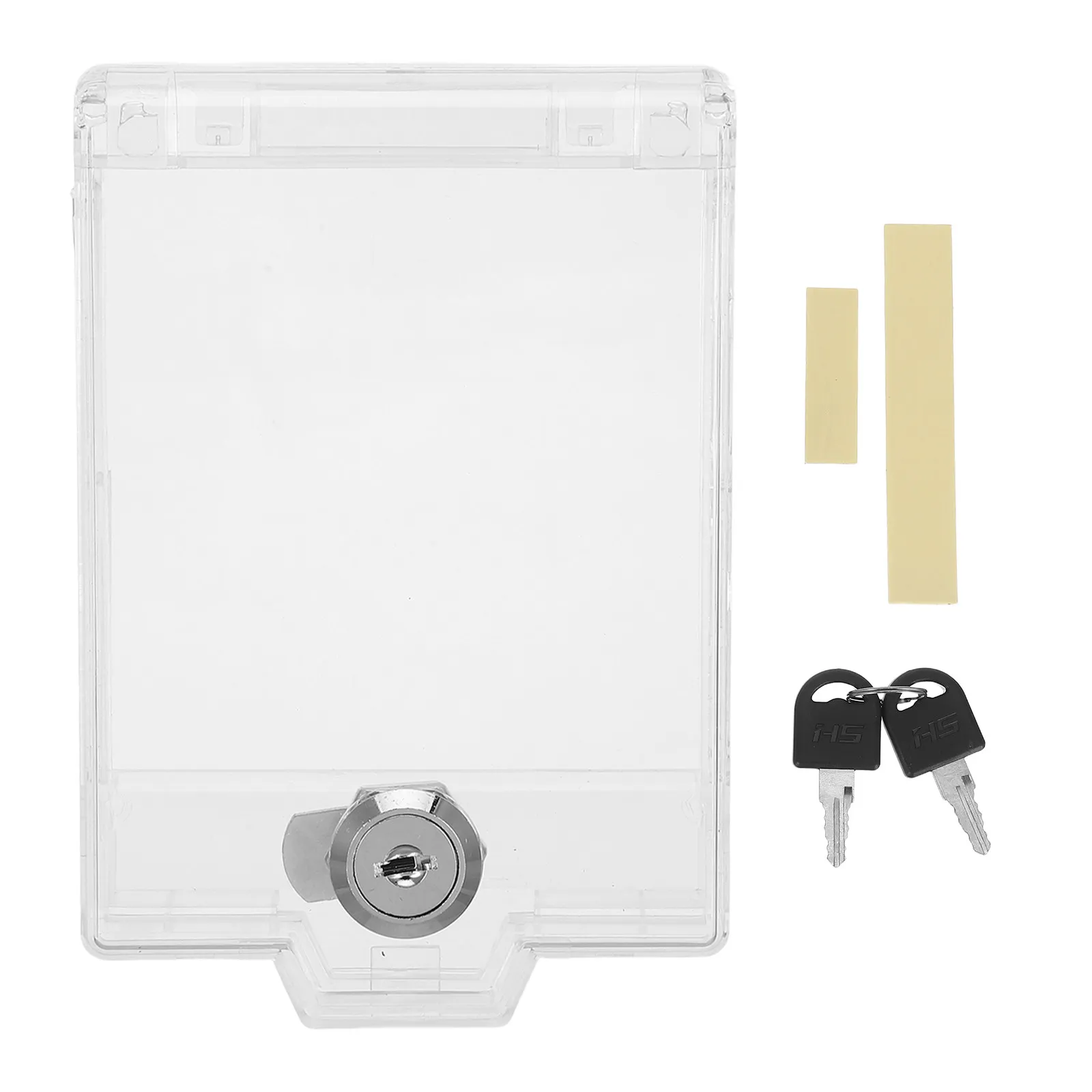 

Ac Thermostat Cover Transparent Plastic Air Conditioner Panel Protection Guard Adhesive Outlet Protector Mistake Prevention Wall