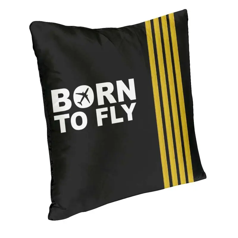 Flight Pilot Captain Stripes Epaulettes Cushion Cover Aviation Aviator Airplane Throw Pillow Case for Living Room Sofa Seat