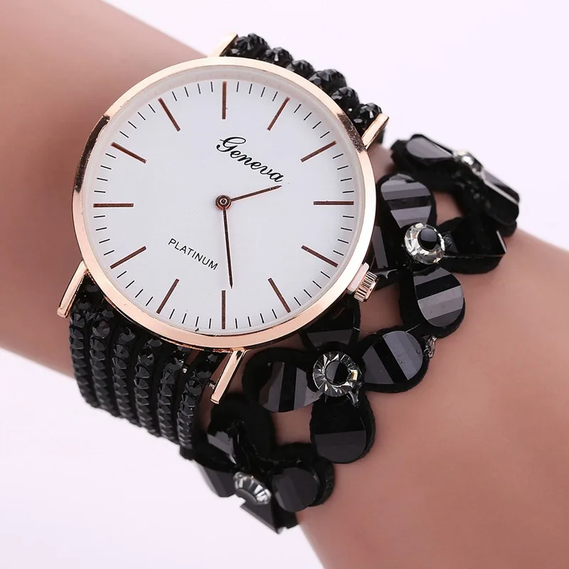 Border Supply-Reloj de pulsera para mujer, reloj de bobinado de correa larga Geneva, reloj de estudiante, envío directo