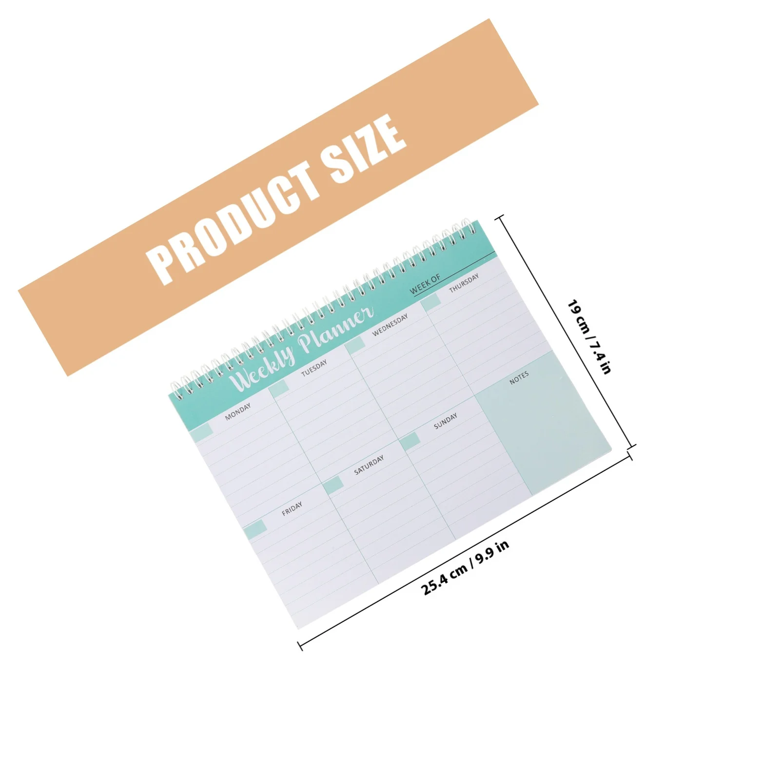 Weekly Date Notepad For Work Study Schedule Calendar To Do List Planner Management Print Stationery