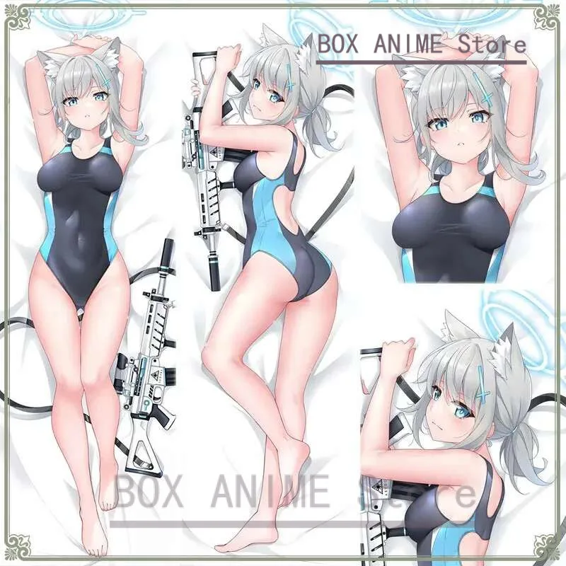 

Blue Archive Shiroko Dakimakura Hing Body Pillow Case Cosplay Japanese Otaku Cushion Cover Xmas 1