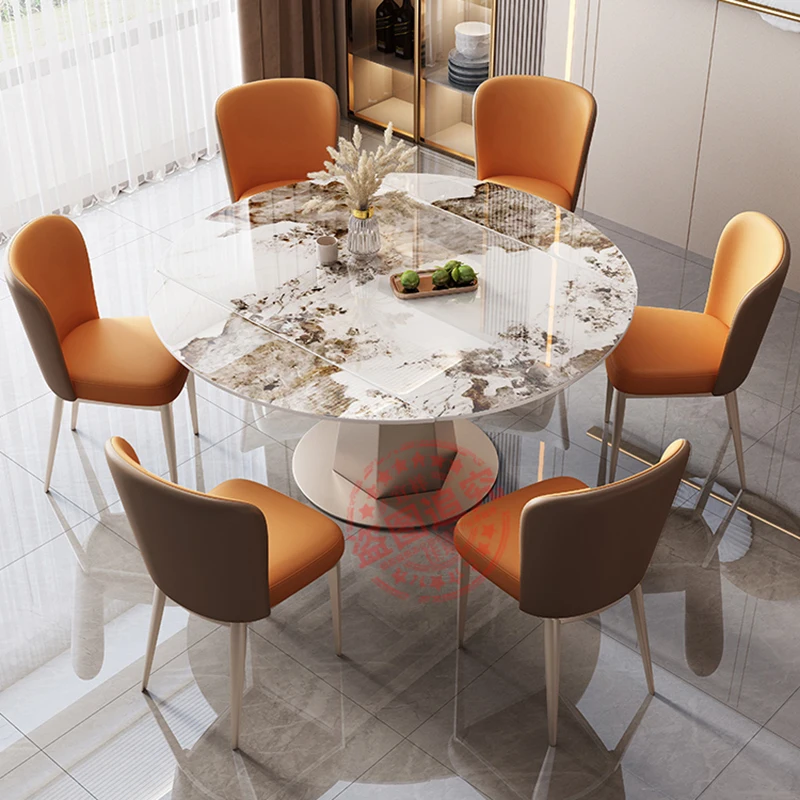 Expandable Comedor De 4 Silla Set Dining Room Set Luxury Cheap Console Hotel High Dining Room Set Coffee Restaurante Furniture