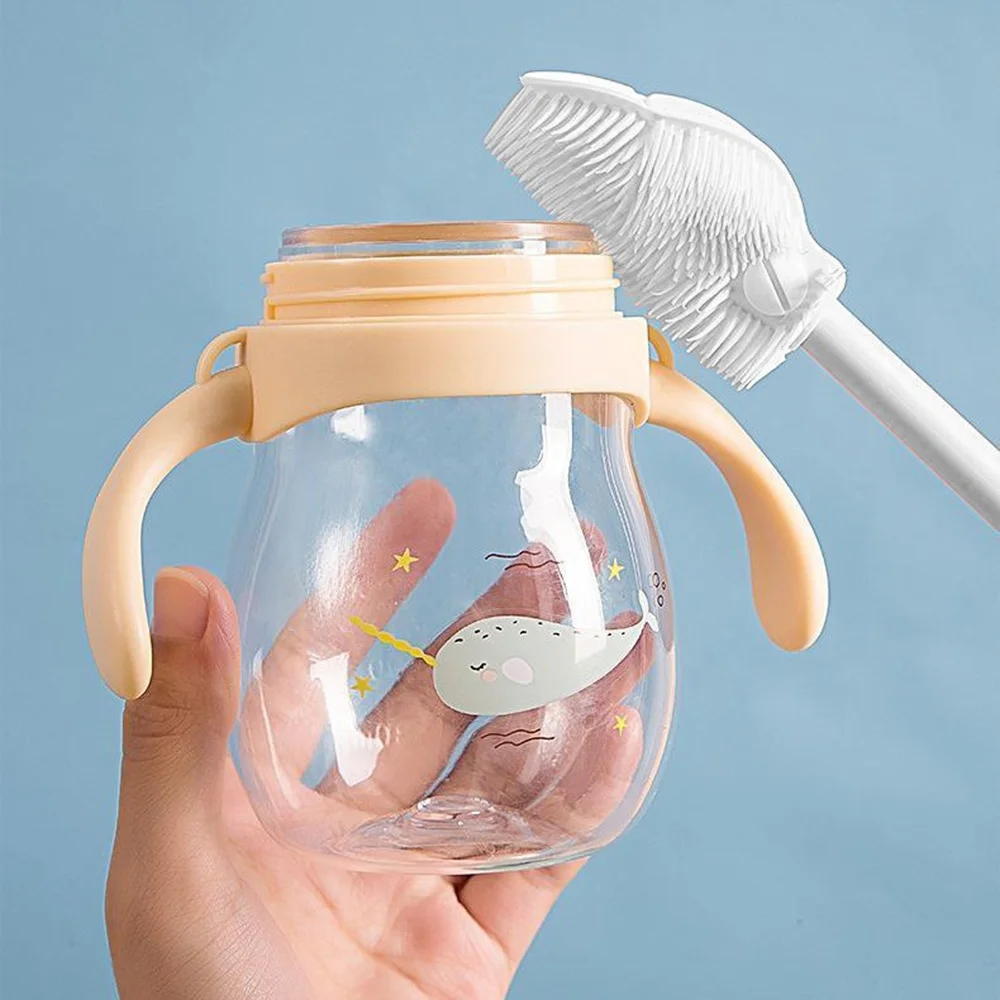 折りたたみ式360度総合洗浄シリコンブラシ、哺乳瓶ブラシ付き - Reusable Bottle のレビューと価格