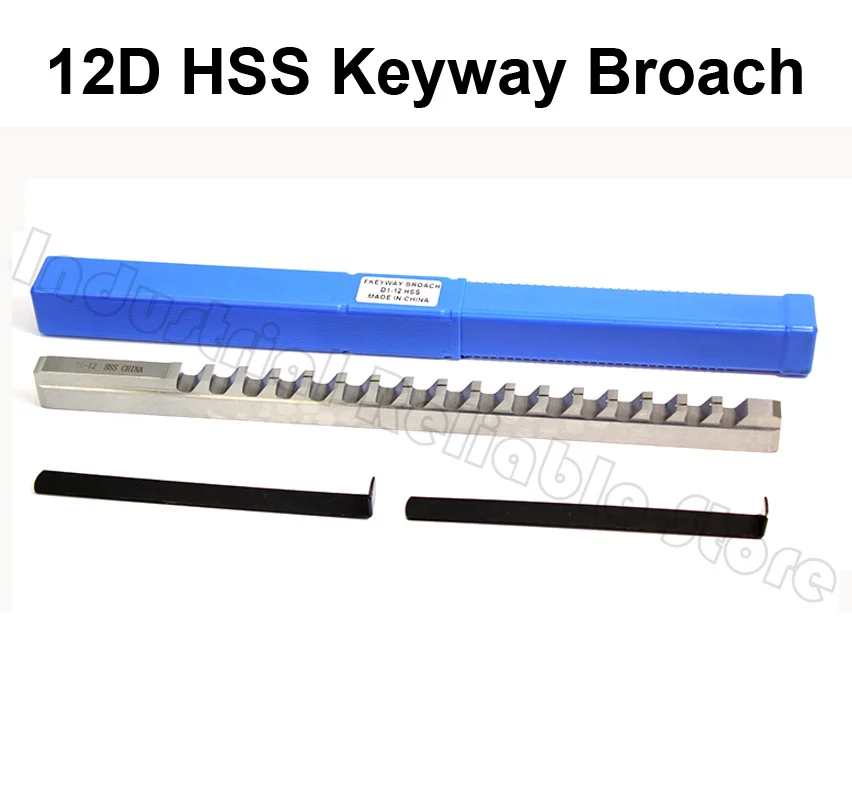 10mm 12mm 14mm D Push-Type Keyway Broach with Shim Metric Size High Speed Steel for CNC Cutting Metalworking Tool