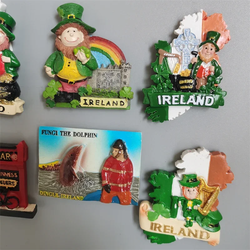 Ireland Fridge Magnets Cartoon Irish Dublin Belfast World Tourism Fridge Magnets Souvenir Refrigerator Magnets Home Decoration