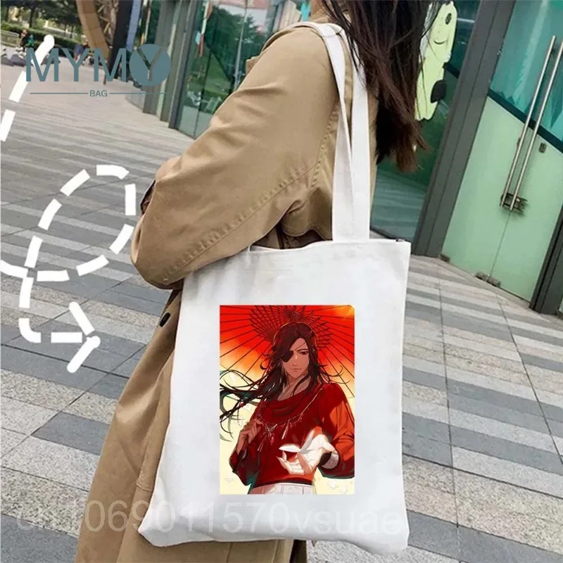 Anime Heaven Official’s Blessing Graphic Girls Shoulder Bags Large Capacity Canvas School Bag Women Shopping Handbag Casual Tote