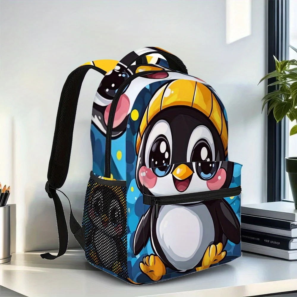 1pc Soccer Penguin Backpack Trendy and Practical Perfect for Shopping Travel and Short Trips for Teenager