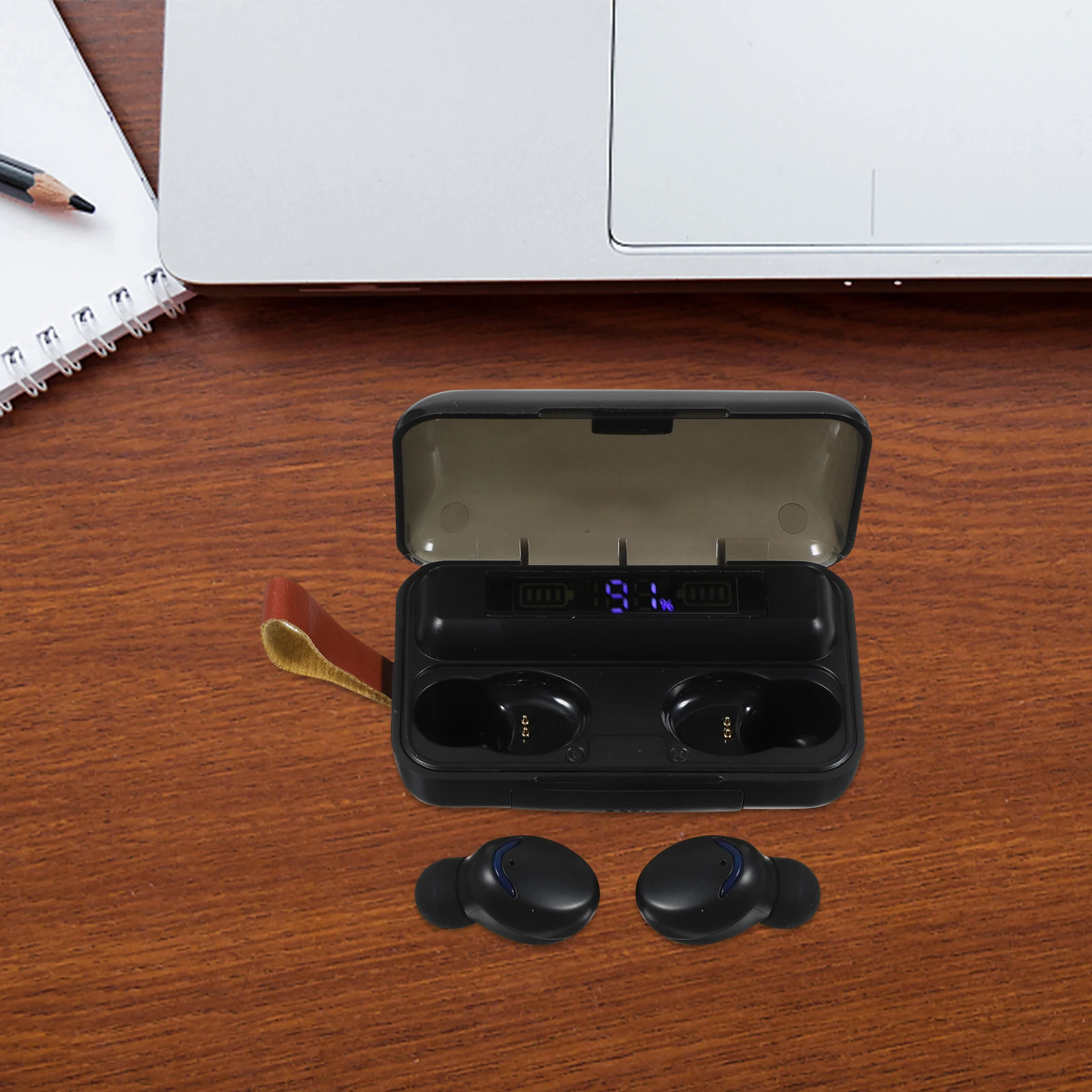 무선 방수 이어폰 터치 컨트롤 스포츠 헤드폰 이미지