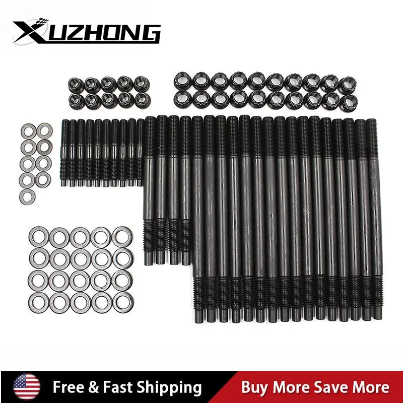 

Cylinder Head Stud Kit For 1999-2003 Silverado Sierra GM Trucks 4.8L 5.3L 6.0L 1997-2003 C5 Corvette Black LN-1002