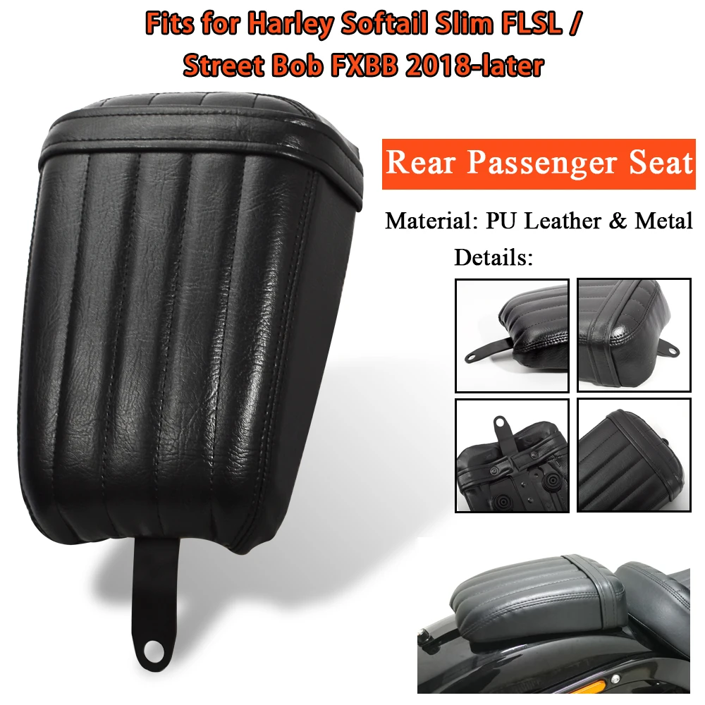 

Motorcycle Rear Passenger Seat Cushion Seat Pad For Harley FXBB FXST models Softail Standard FXST Street Bob 114 FXBB 2018-2025