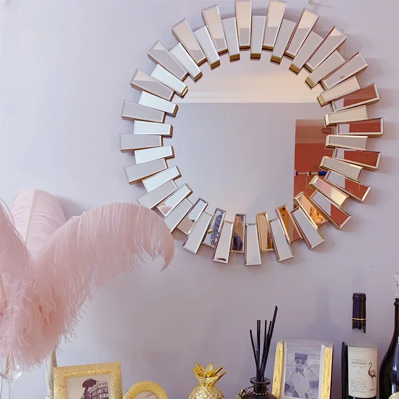 Decorative Mirrors MirrorLighting Boho Decoration Makeup Acrylic Wall House Decor Living Room Floor Portable Large Big With Led