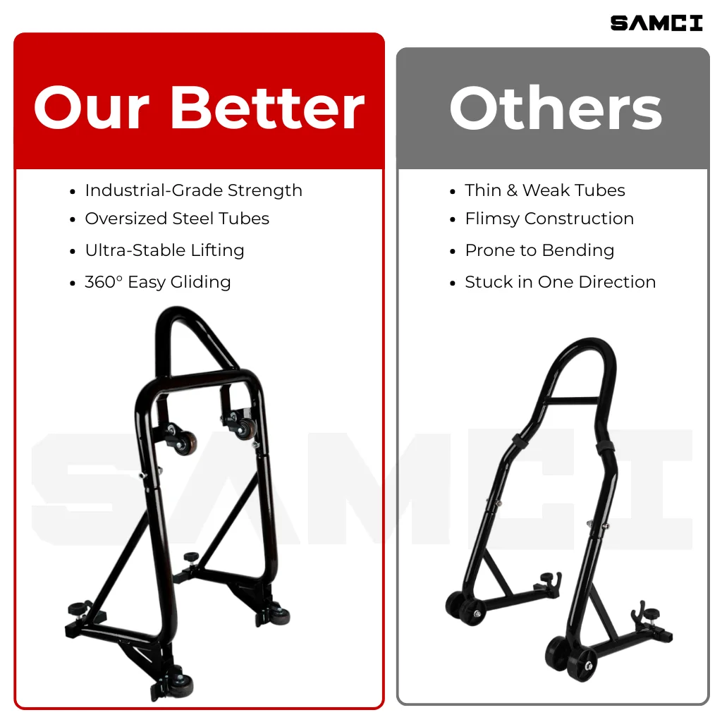 Motorcycle Rear Wheel Stand Dual-Fork Rear U+L Universal Support Tire Repairing Tool Accessories 400KG Load-Bearing Capacity