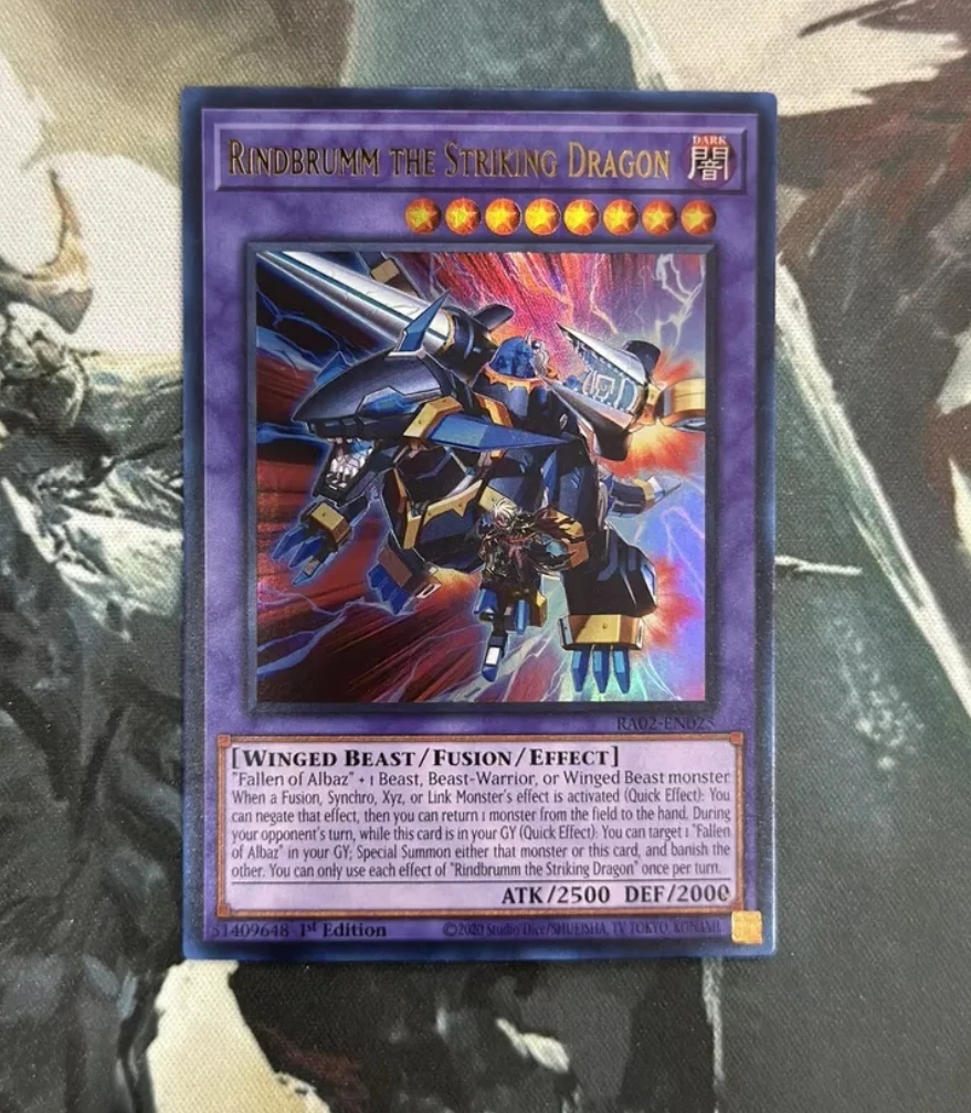 

Yugioh KONAMI TCG RA02-EN025 Rindbrumm the Striking Dragon Ultra Rare English 1st Edition Collection Mint Card