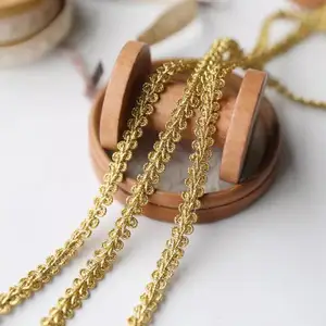 Ribbon lưới viền bằng vàng, may vải, ống quần áo cosplay, phụ kiện thủ công, thủ công DIY, 8 mm, 5 m 9 Băng bán hàng chính với trẻ em - №4