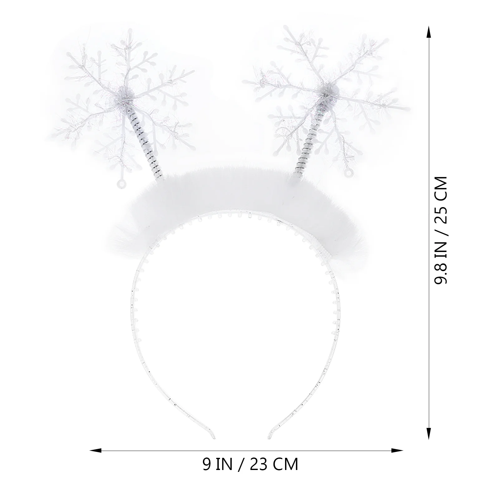 2 قطعة عقال فريد للمناسبات الخاصة عيد الميلاد غطاء الرأس ريشة الثلج تحت عنوان حفلة هيرباند ابيض عيد ميلاد التبعي