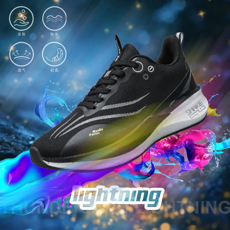 

Men's Shoes Summer New Mesh Sneakers Breathable Lightweight Running Shock Absorbing Shoes Women Fashion Casual Shoes