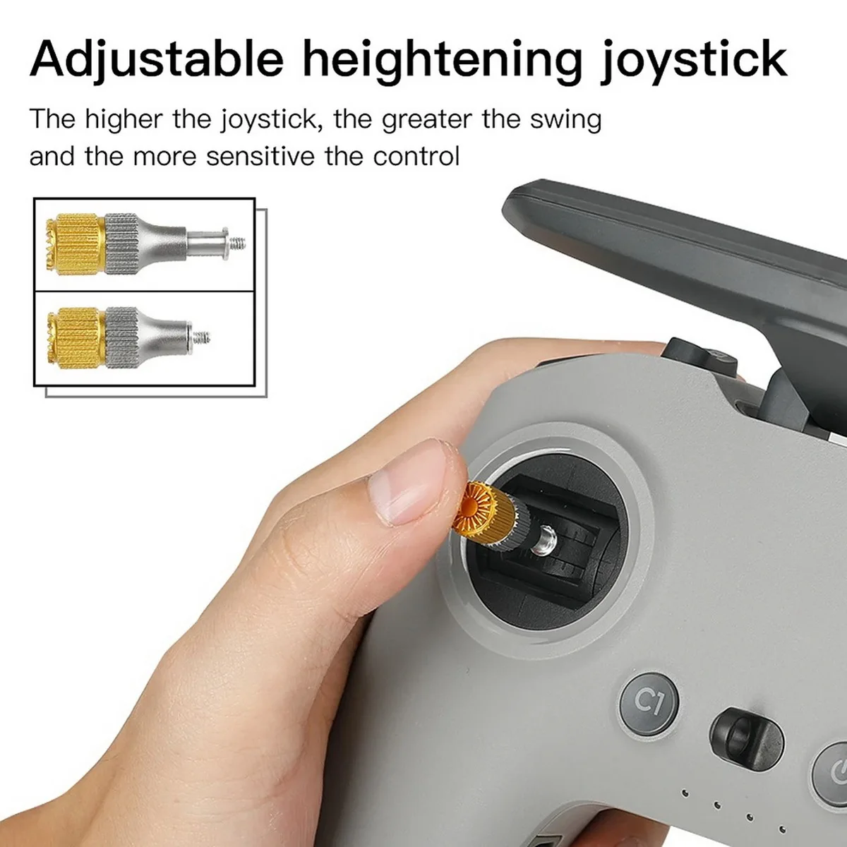 Aluminum Alloy Controller Joysticks for DJI Avata 2/FPV Rocker Storable Thumb Joystick for DJI Avata Remote Control Accessories