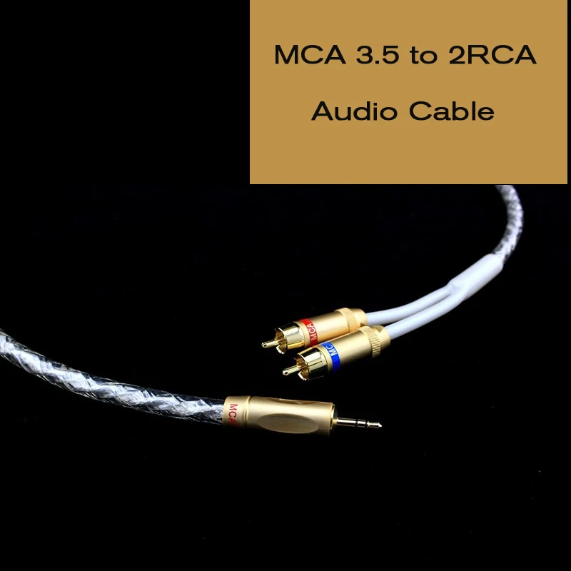 MCA 3.5 AUX to 2 RCA 1 / 2 fever audio signal cable multimedia audio cable