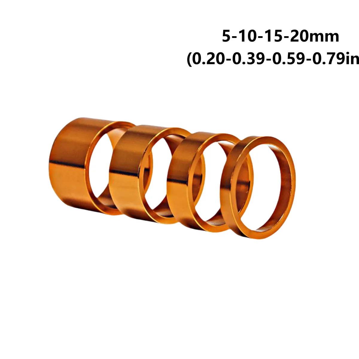 4PCS Kit Fahrrad Headset Spacer 5MM 10MM 15MM 20MM Fahrrad Lenker Vorbau Spacer 28,6 MM Aluminium Legierung Headset Vorbau Spacer Set – Detail 16
