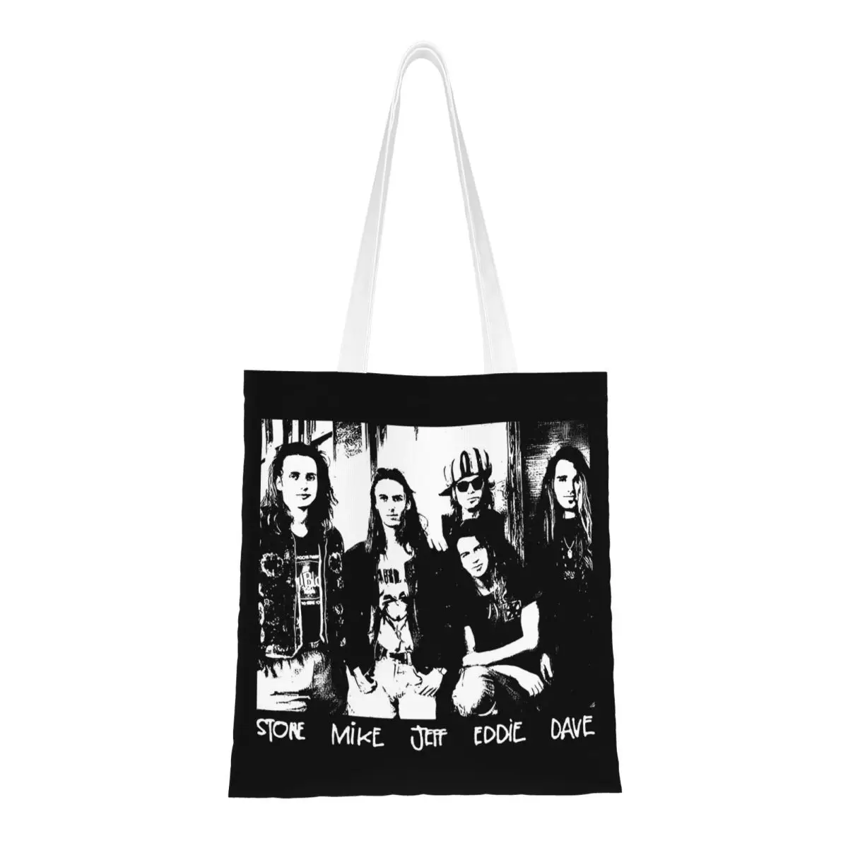 

Korn Issues Rock Band Shopping Bags Girls Canvas The Tote Bag Foldable Ladies Shoulder Tote Travel Handbag