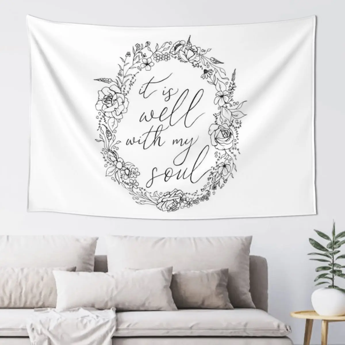 It is Well With my Soul Tapestry Home Supplies Wall Art Room Decor For Girls Tapestry