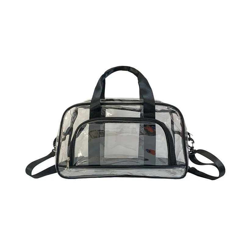 Simple Solid Color Transparent Travel Bag Large Capacity Transparent Pvc Travel Bag Fitness Storage Beach Bag