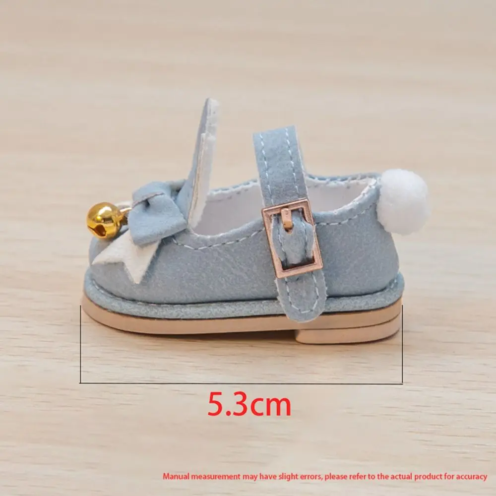 1 Pair Rabbit Ears Obitsu 11 Doll Boots Bow Tie Mini 1/6 Bjd Doll Leather Shoes Cute Golden Bell 1/6 Bjd Doll Boots Children