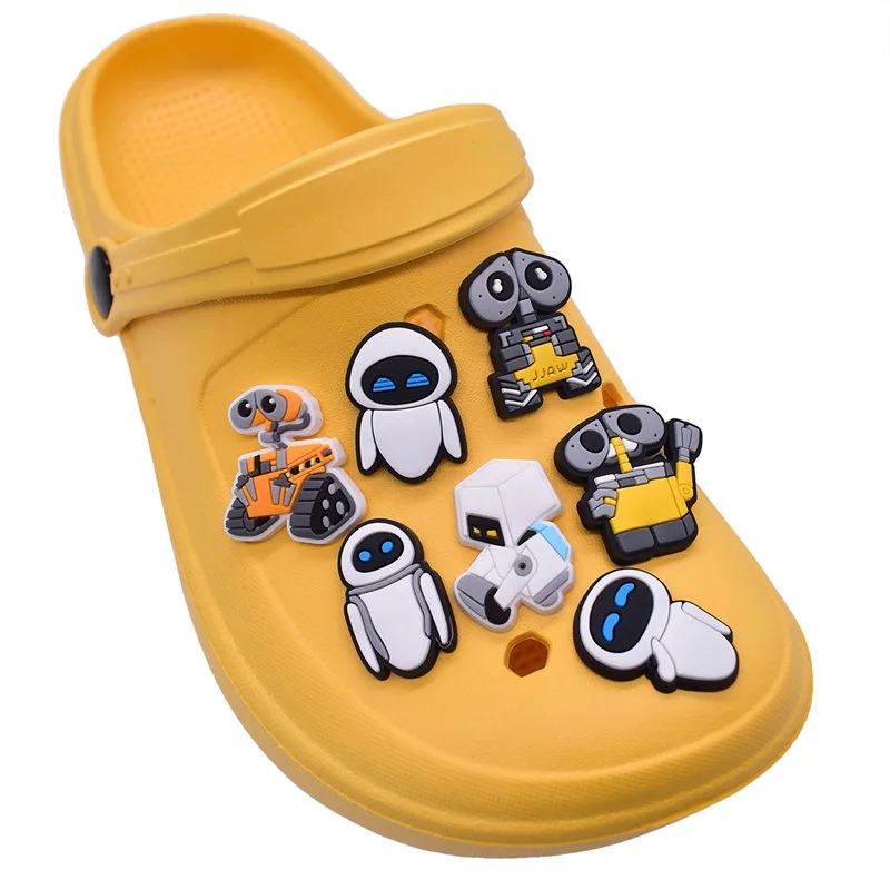 Cute Robot Shoe Charms Decoration for  Pin Accessories Charms Bracelet Wristband DIY Shoe Party Gifts